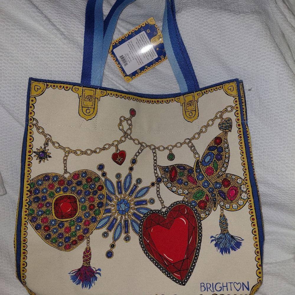 Brighton Colorful Heart and Butterfly Tote